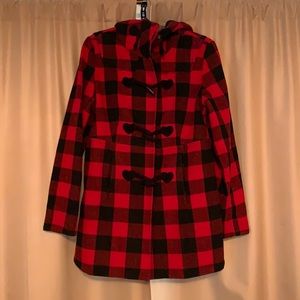 Betsy Johnson Wool Red/Black Coat